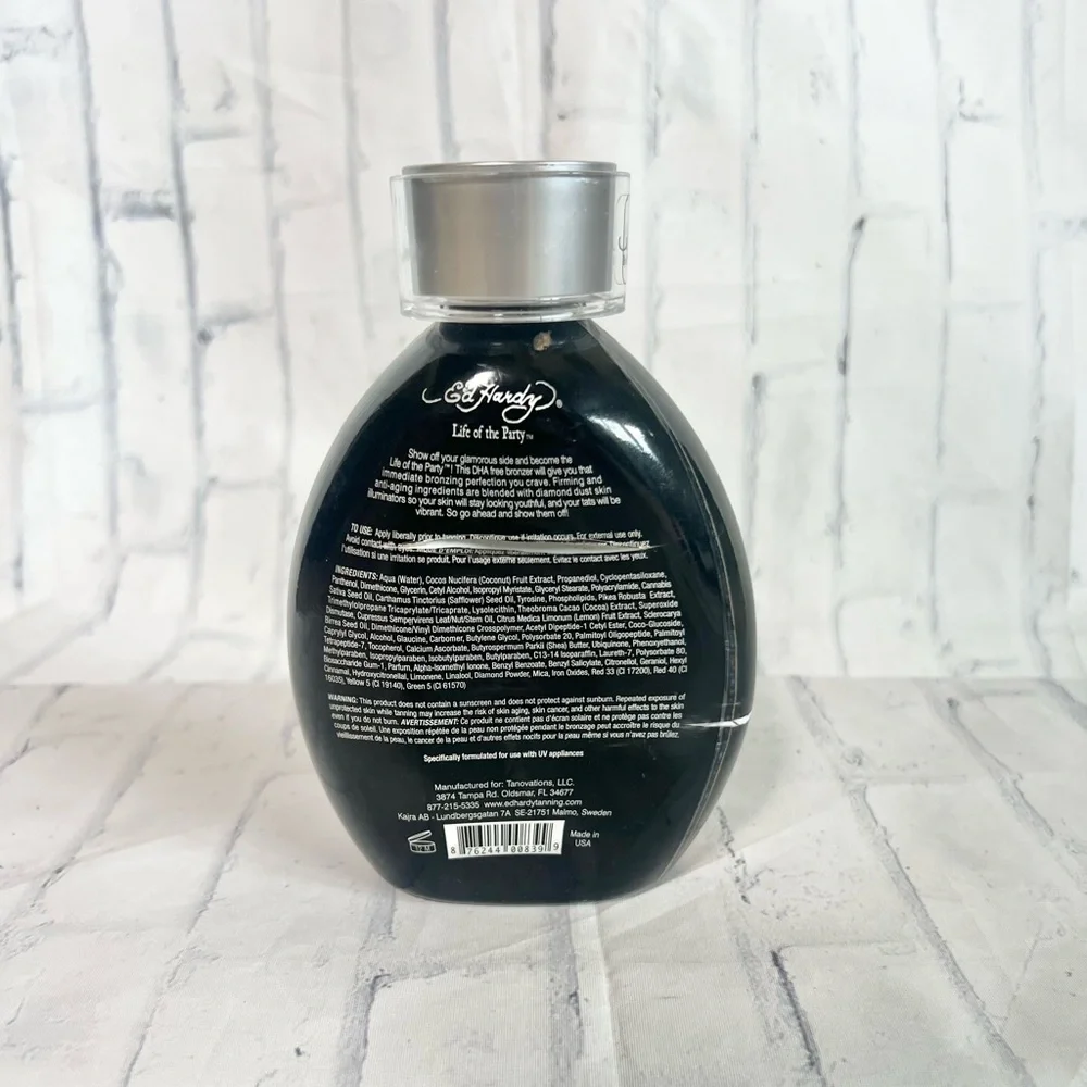 Ed Hardy Life of the Party Diamond Dust Silicone Bronzer Tanning Lotion